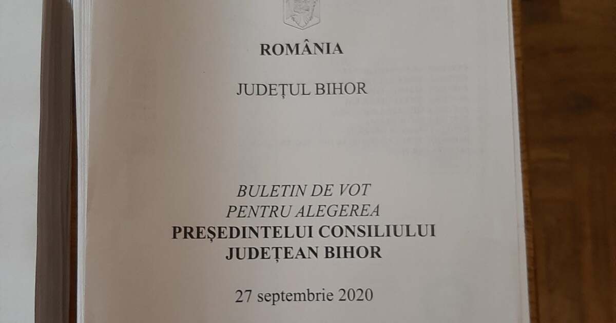 Un OrÄƒdean A Primit Un Buletin De Vot Gata È™tampilat Bihon