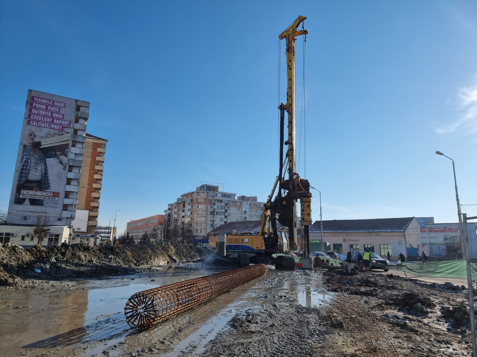 FOTO: Lucrări pasaj subteran Piața Cetate 20.01.2022