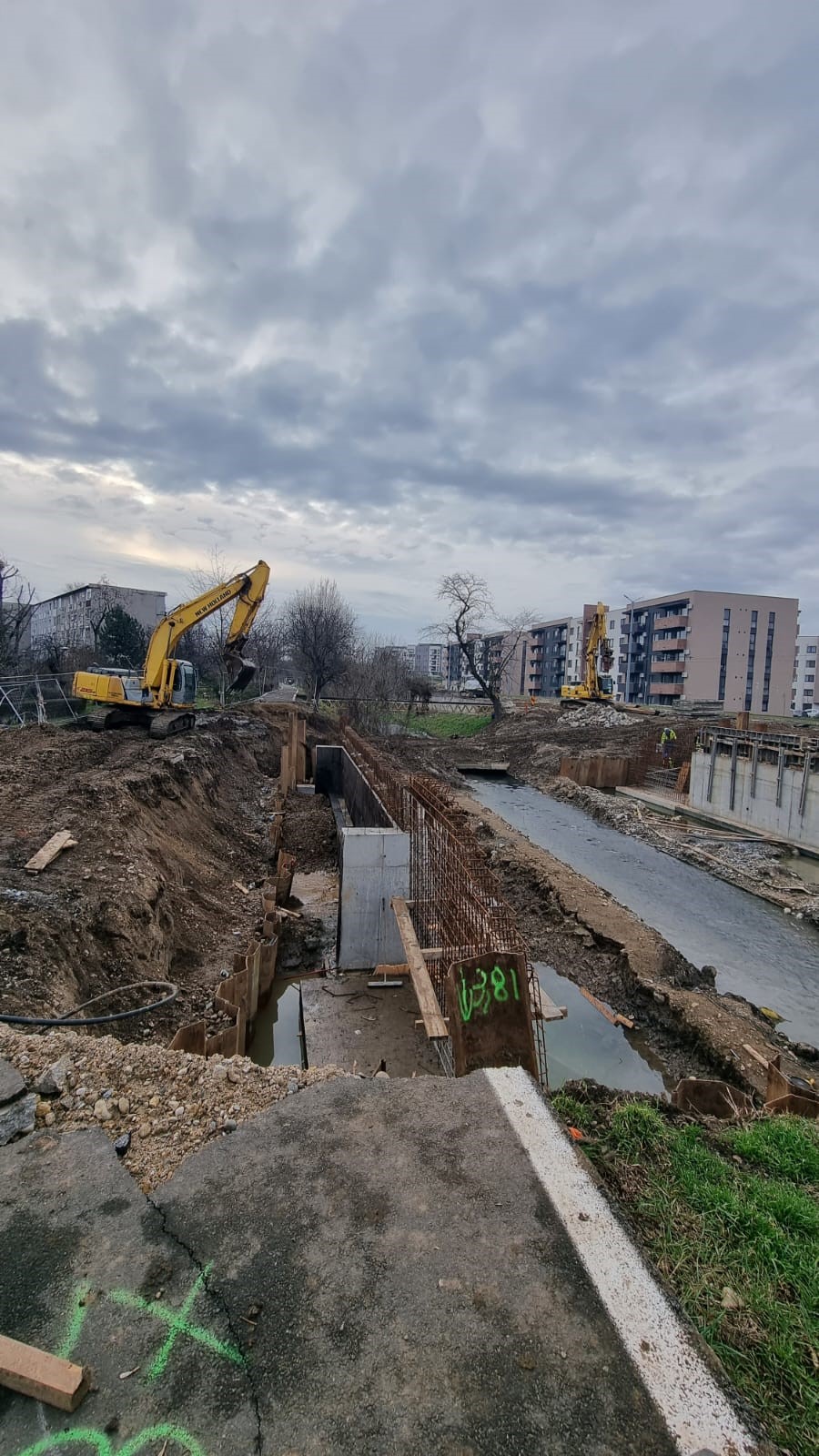 FOTO: Gradul de execuție a lucrărilor de la noul pod Peța au ajuns la 50%, 16.01.2023