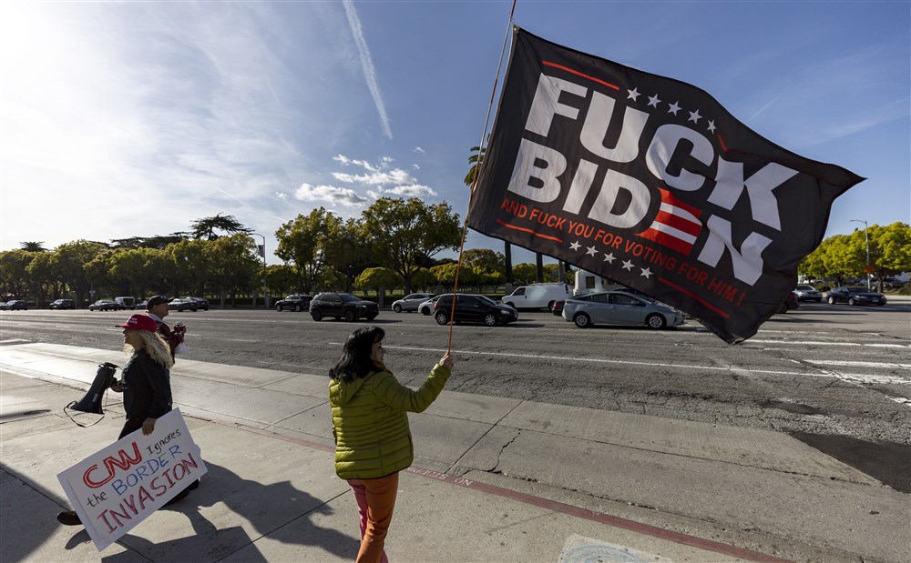 Protest in Los Angeles following Donald Trump Indictment and arraignment