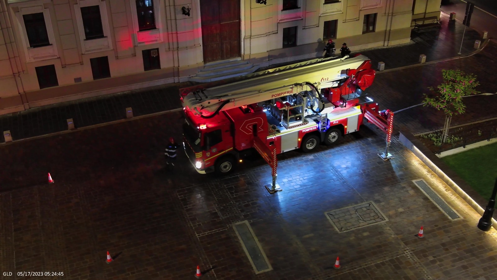 FOTO: Simulare de incendiu la Teatrul de Stat Oradea, 18.05.2023