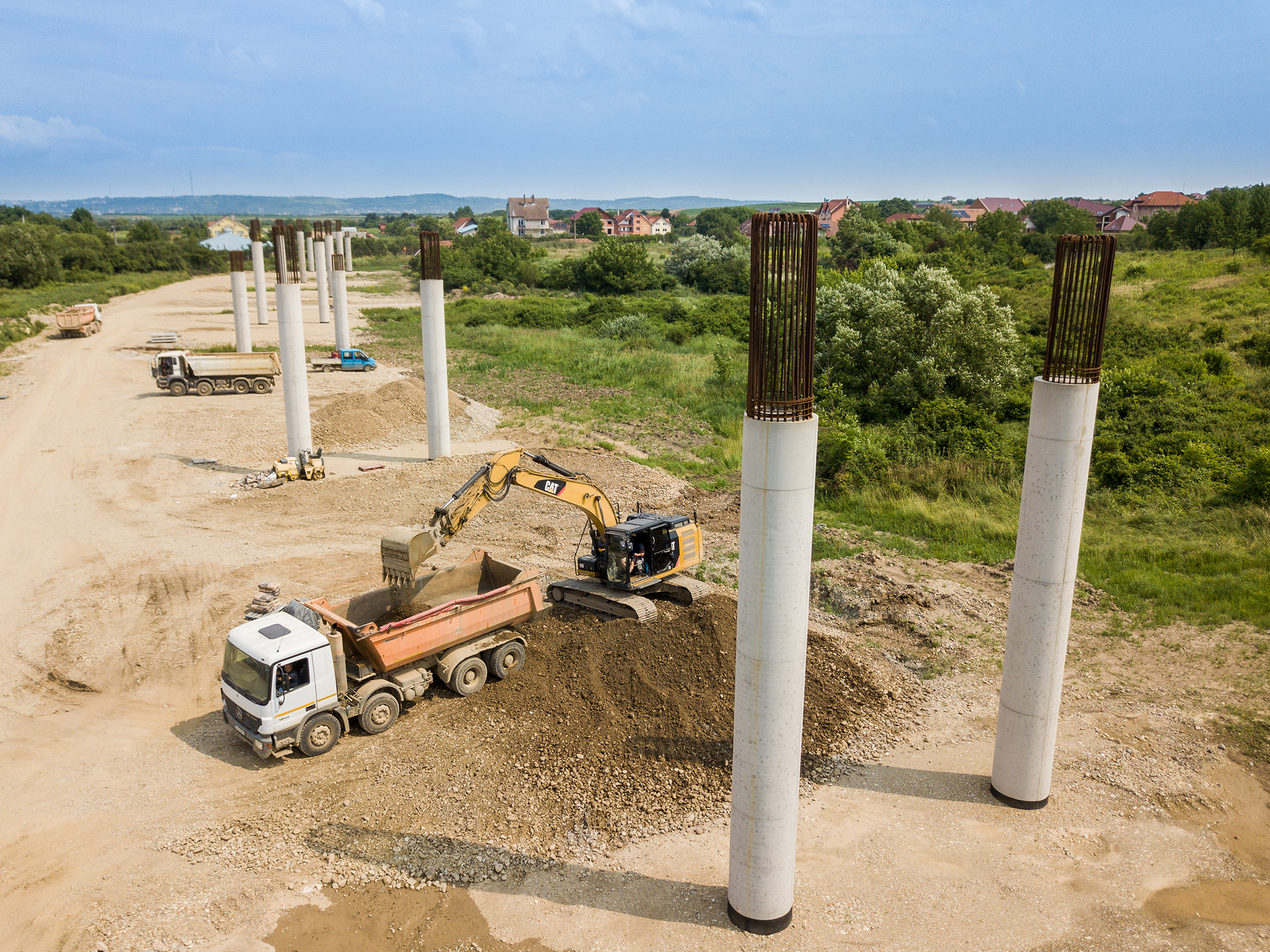 FOTO: Avansează lucrările de construcție a centurii Sânmartin, 10.07.2023