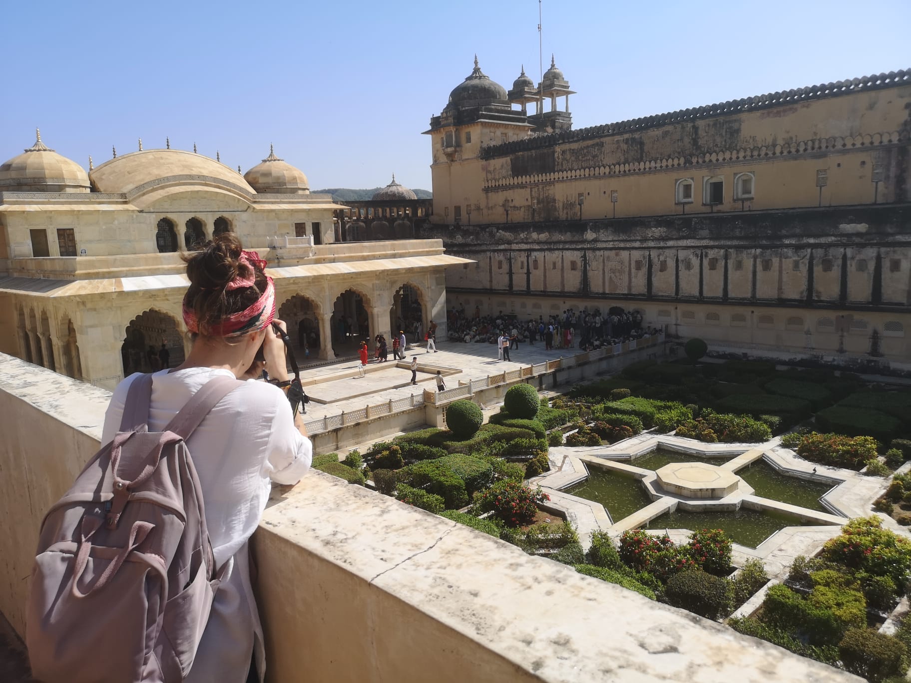 gradina interioara Amber Fort, Jaipur