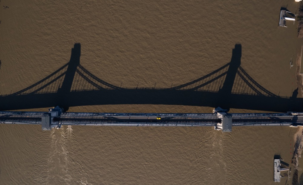 The river Danube floods parts of Budapest following the recent rains and snow