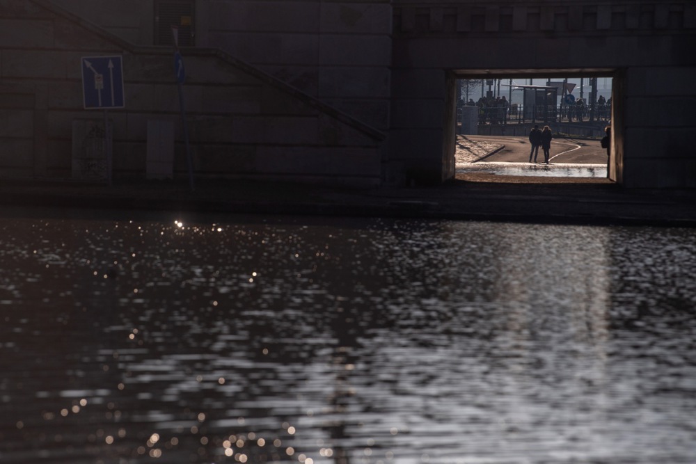 The river Danube floods parts of Budapest following the recent rains and snow