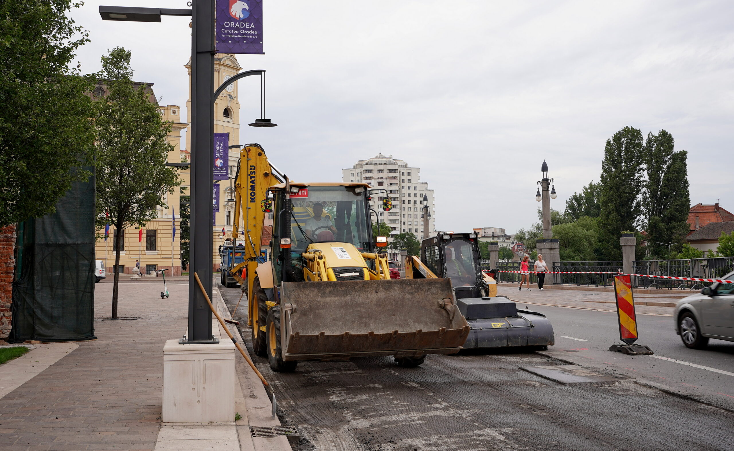 Restricții de circulație în centrul Oradiei 27.06.2024; Foto: Alexandru Nițescu