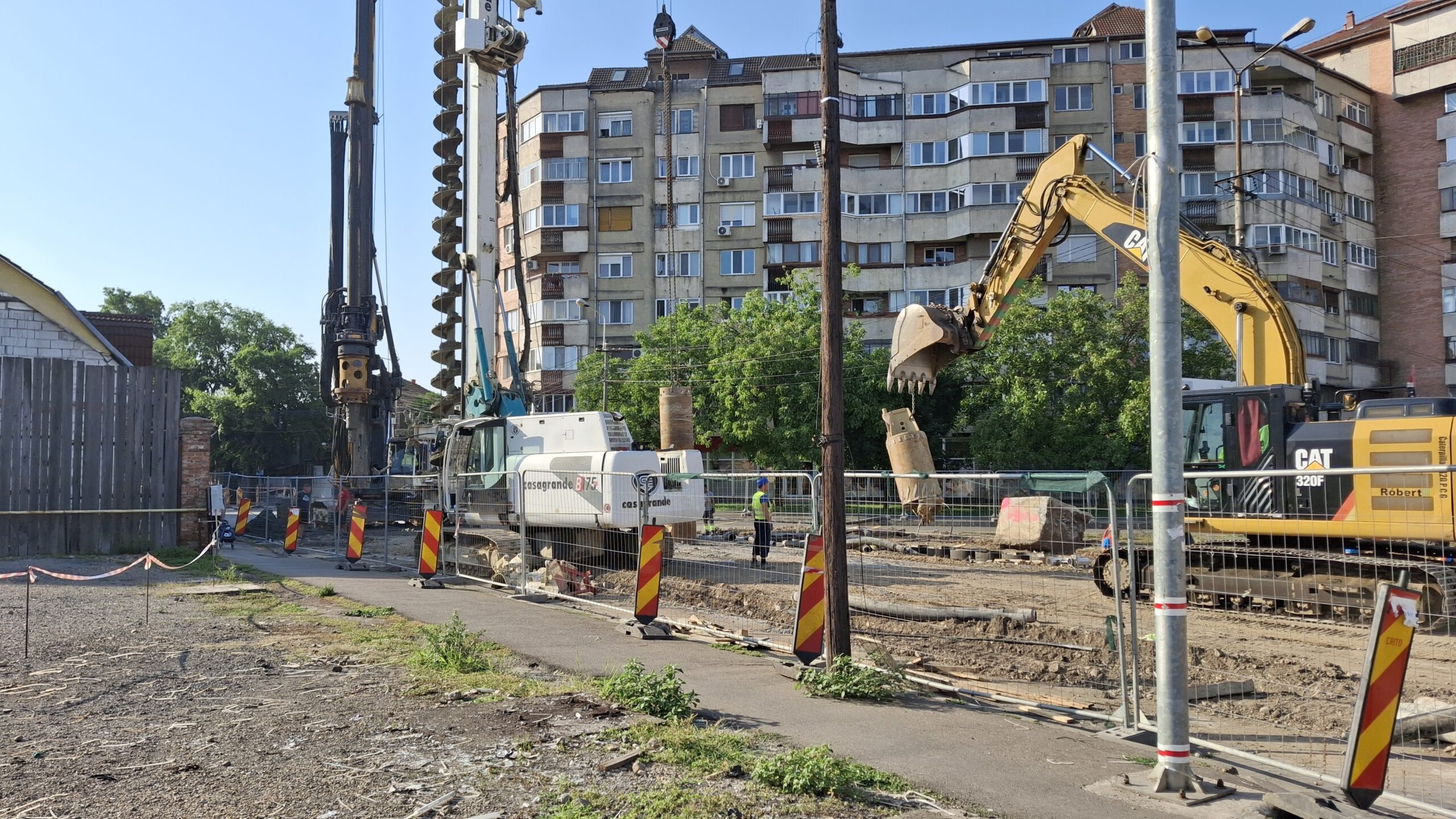 Lucrările de la pasajul T. Vladimirescu - Decebal 09.07.2024; Foto: Oprea Maria