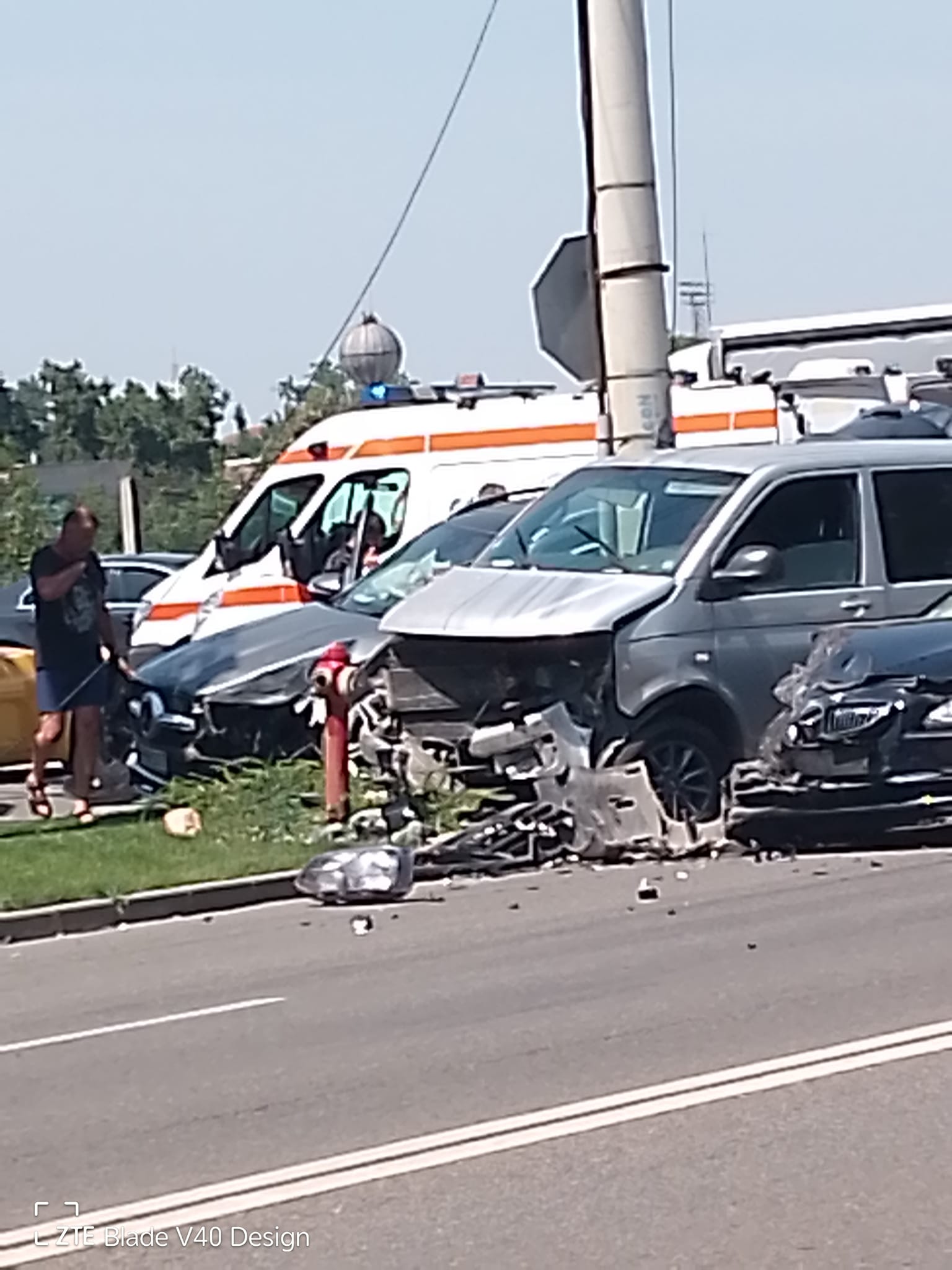 Accident pe Calea Clujului 10.07.2024; Foto: Facebook/INFO TRAFIC BIHOR&ORADEA