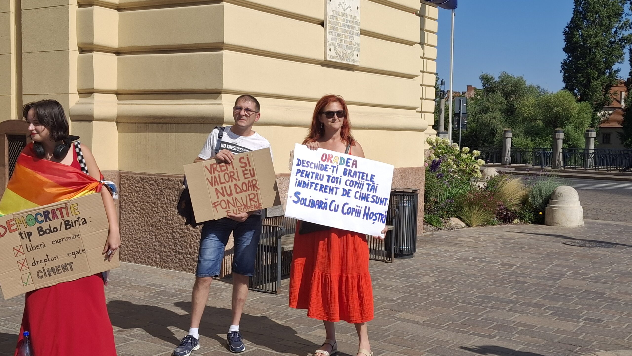 Protest în fața Primăriei Oradea 10.08.2024