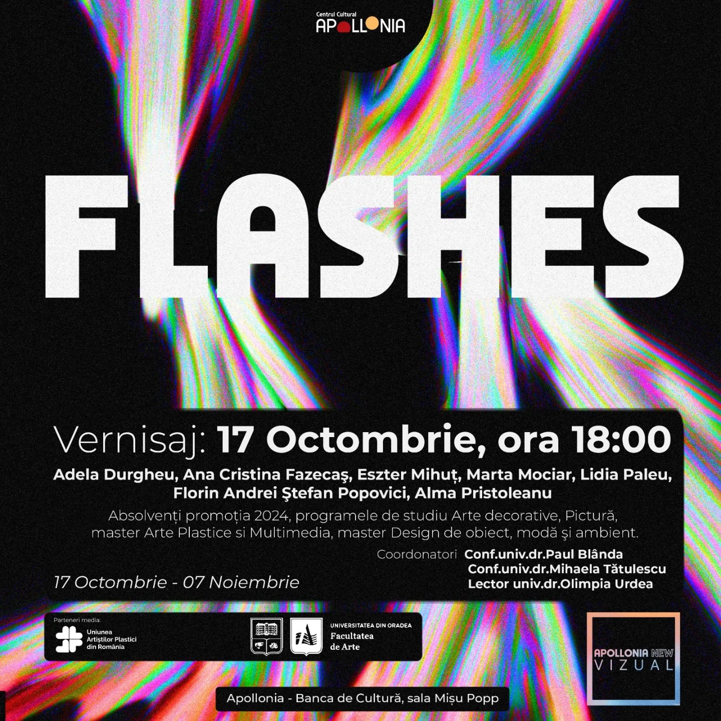 Expoziţia „Flashes” a absolvenţilor Facultăţii de Arte din Oradea