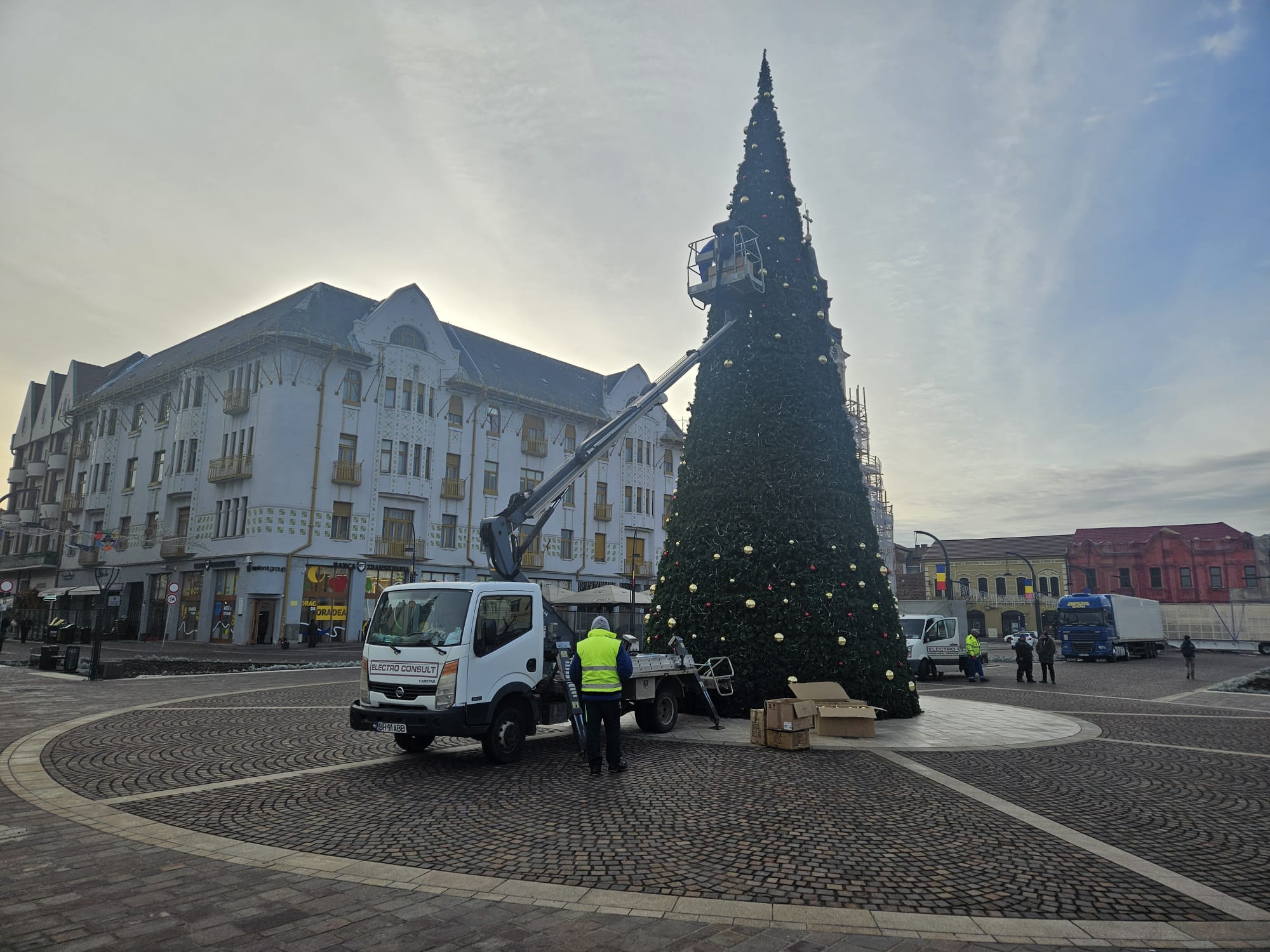 foto: Pregătiri pentru Târgul de Crăciun, 25.11.2024