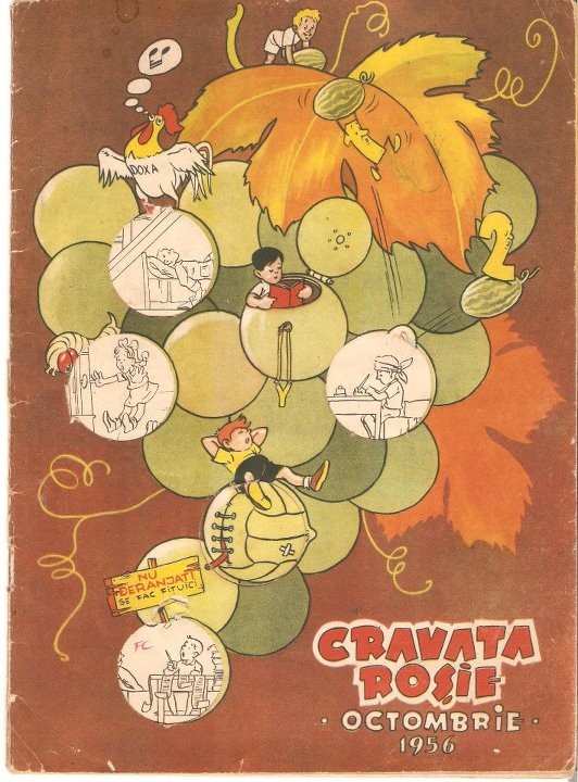 Cravata rosie, coperta revista, octombrie 1956