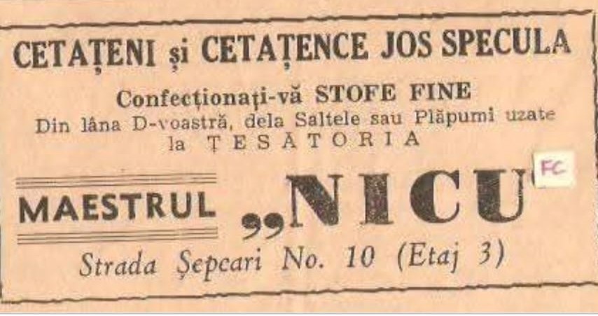 Headline, 1945 Cetățeni și cetățence jos specula